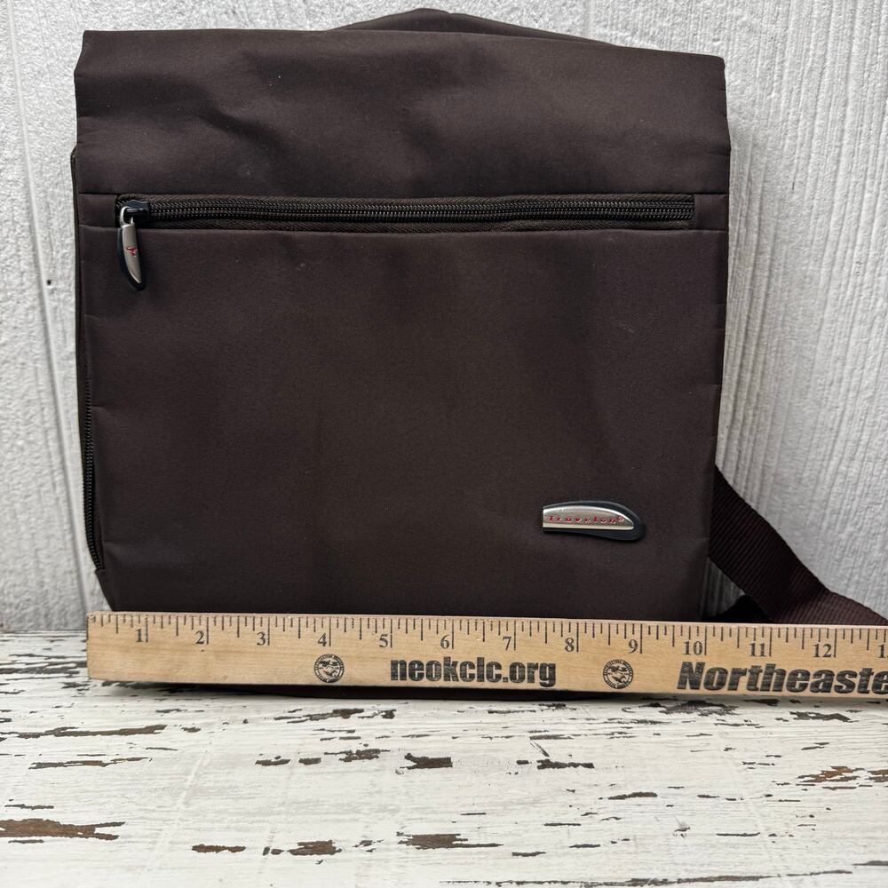 Travelon Anti-Theft Classic Travel Crossbody Bag Brown 10.5x10" Fold Over Purse - Picture 3 of 8